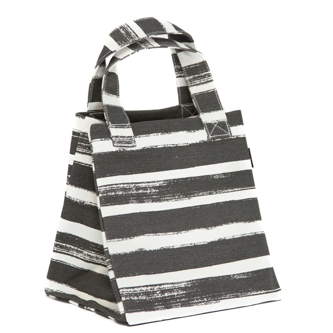 Lunch Tote: Stripe Charcoal